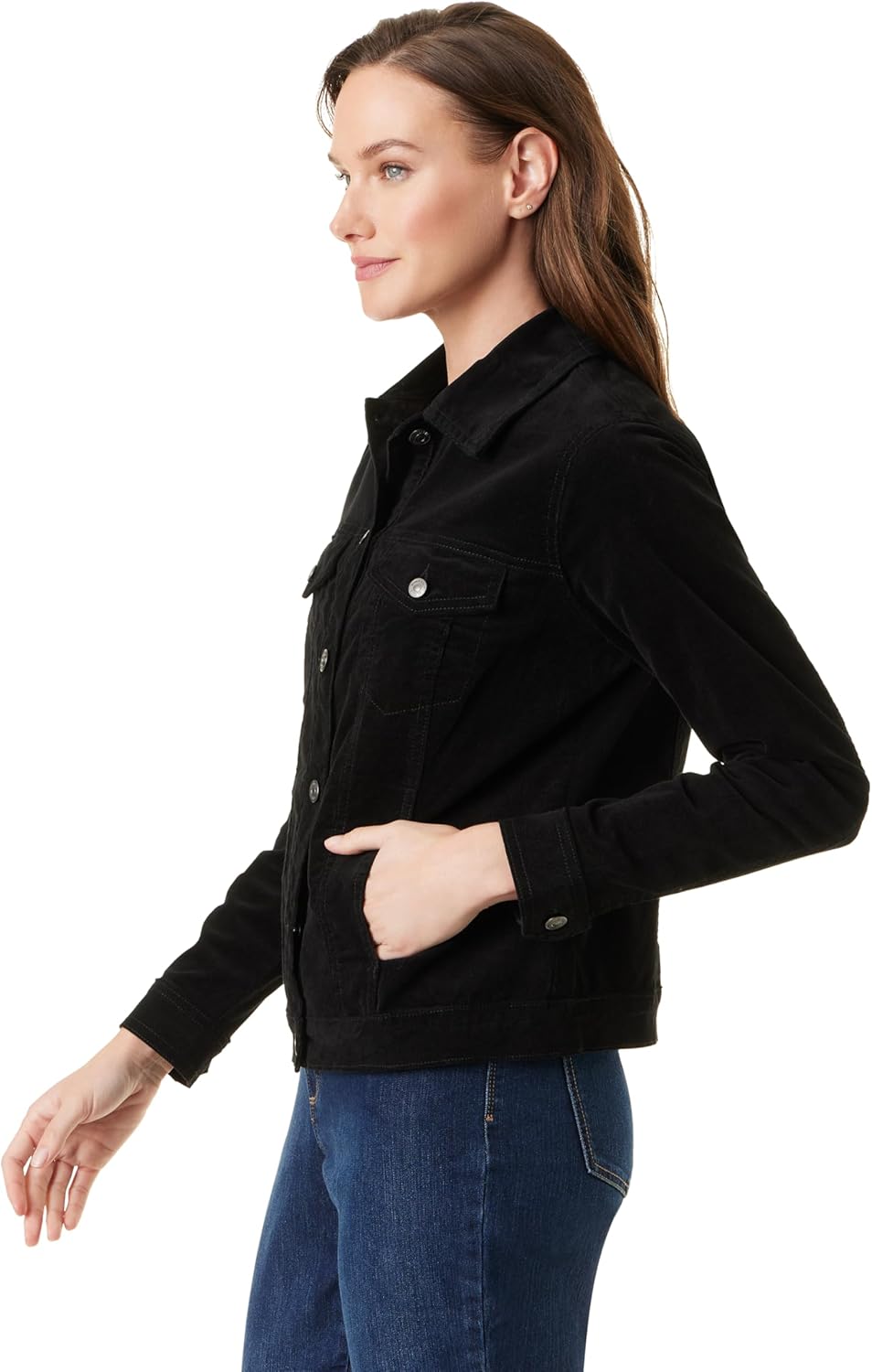Gloria Vanderbilt womens Amanda Corduroy Jean Jacket Standard - Image 3