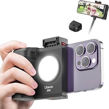 スマホグリップ 撮影用ライト 三脚用Bluetoothリモコン付き Amazon | Ulanzi スマホグリップ スマートフォンホルダー 撮影用