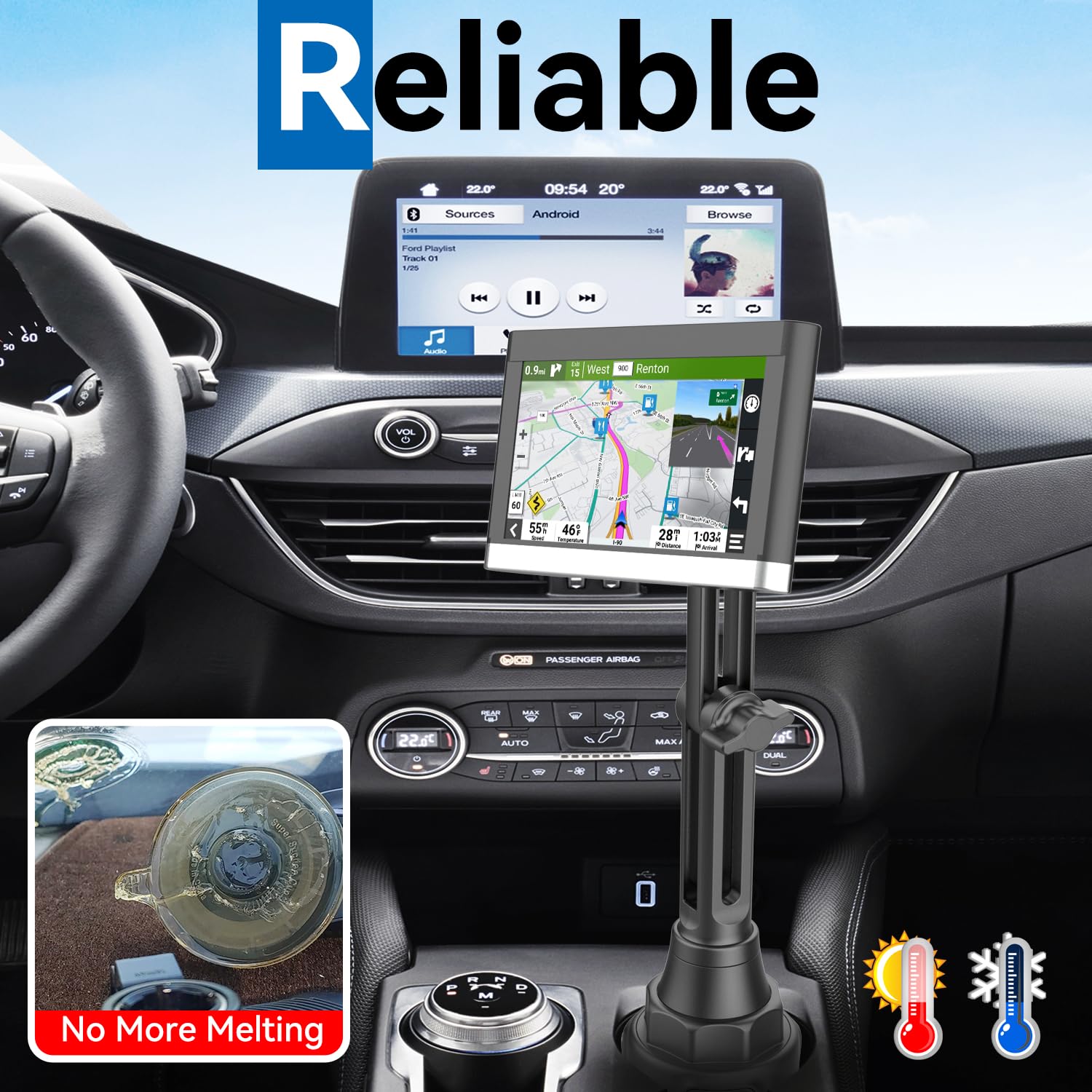 Soporte de repuesto para GPS para coche, 17 mm, soporte de bola