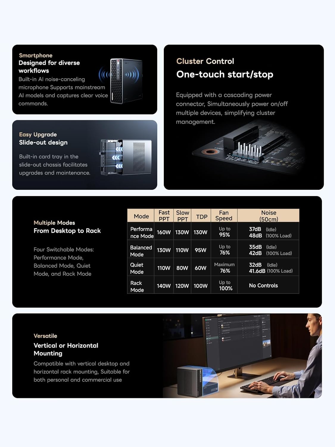 MINISFORUM MS-S1 MAX cooling system with dual fans and heat pipes