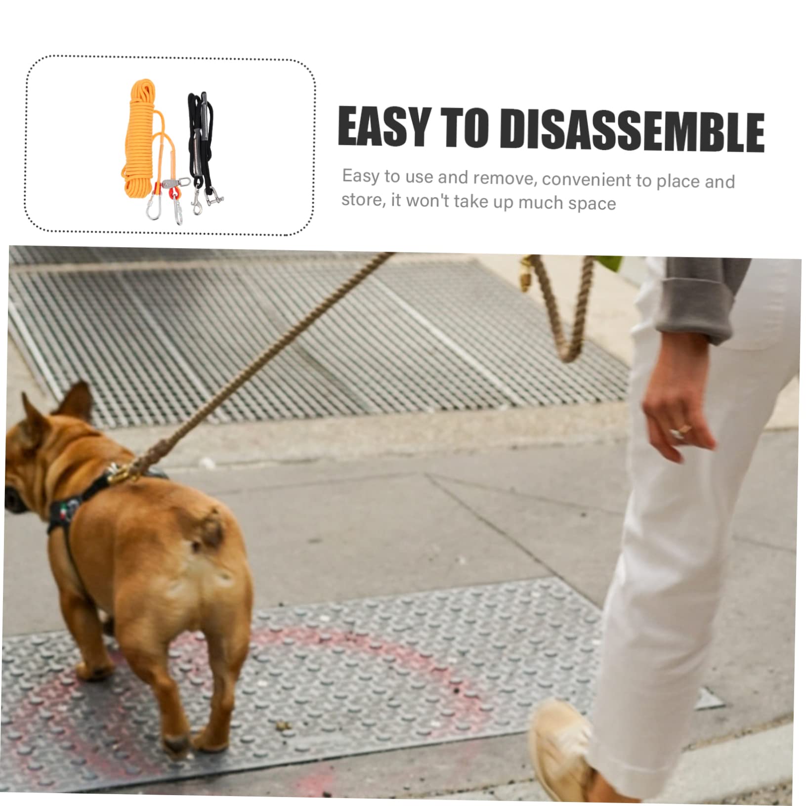 POPETPOP Cadena Resistente para Perros con Cable Runner para Camping Cuerda de Nylon Duradera para Control Seguro y Comodidad Paseos