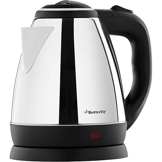 Butterfly EKN 1.5 Litre Stainless Steel Electric Kettle | 1500 W | 360? Swivel Power Base | Auto Shut Off | For Hot Water, Tea, Coffee, Noodles | Dry Boil Protection |