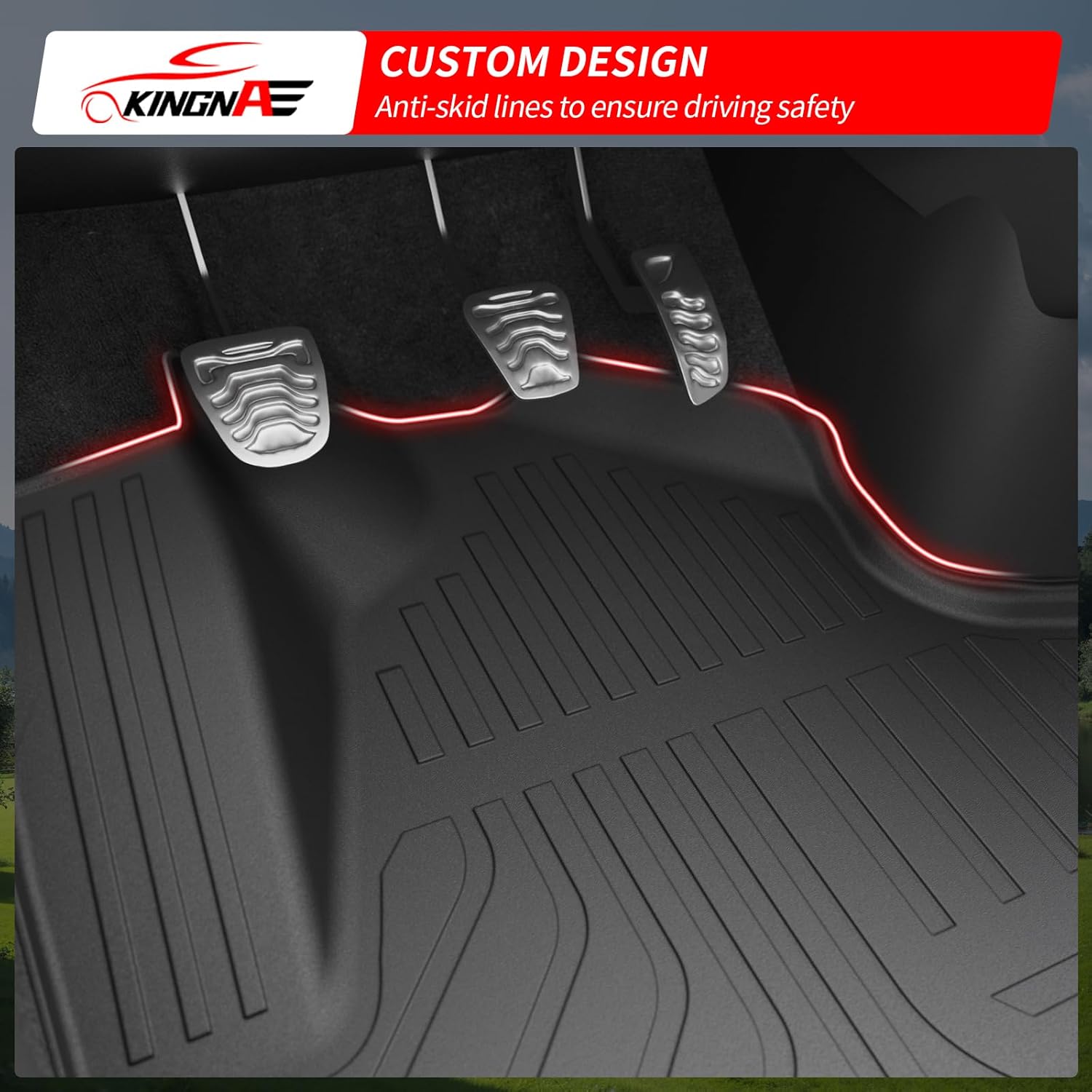 Floor Mats Compatible with 2019-2026 Mercedes Benz Sprinter Cargo Van 1500/2500/3500 TPE All Weather Guard Protector First Row Floor Liner for 2025 Sprinter Accessories