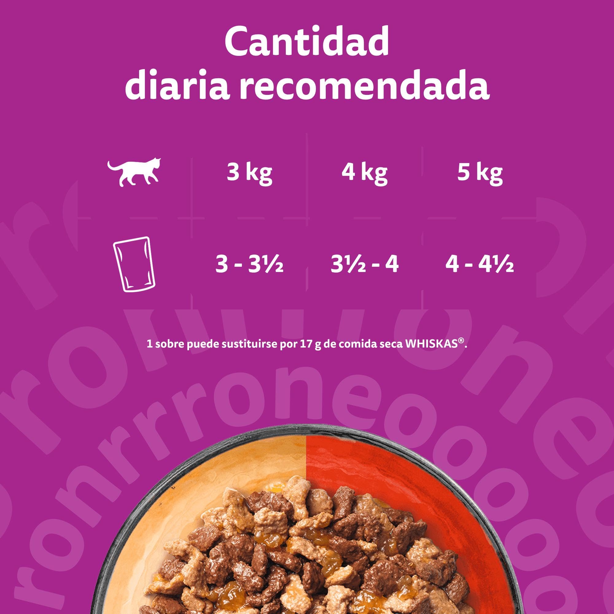 WHISKAS® Duo Comida húmeda en gelatina Gatos Adultos 4x85 g Comb. Clásicas (Paquete de 13) 52 Sobres