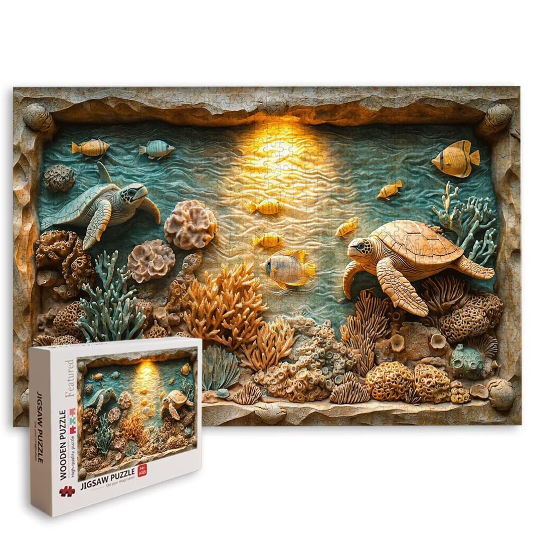 Puzzle Tortuga Marina, Puzzle 2000 Piezas, Rompecabezas, Regalo Mujer -8142