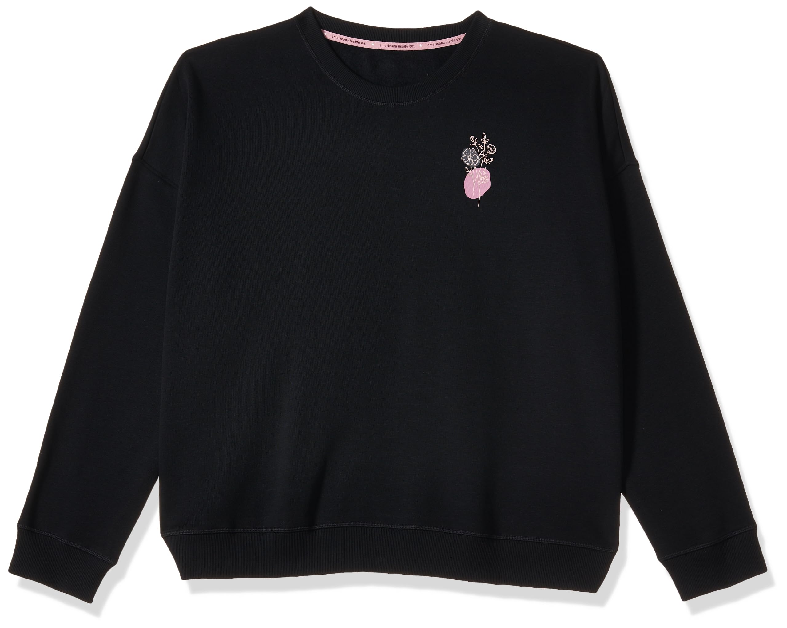 jockey Women's Super Combed Cotton Round Neck U109 Rich Fleece Fabric Printed Sweatshirt with Drop Shoulder Styling-picture-20
