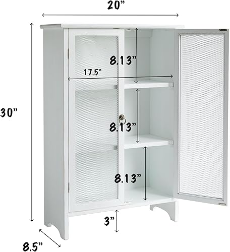 Miniatura 3 de COLLECTIVE HOME - Gabinete de almacenamiento, gabinete organizador de 30 pulgadas, gabinete de baño de madera maciza con 2 puertas, ya montado, 20 x