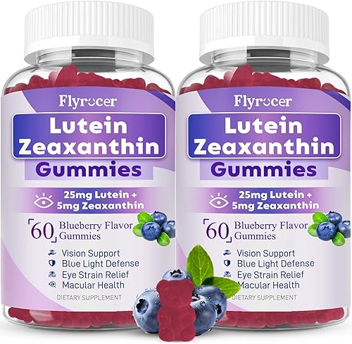 Vista 9 de Gomitas de luteína sin azúcar de 25 mg, suplementos de luteína y zeaxantina para la salud ocular, fórmula 13 en 1 para el cuidado de los ojos