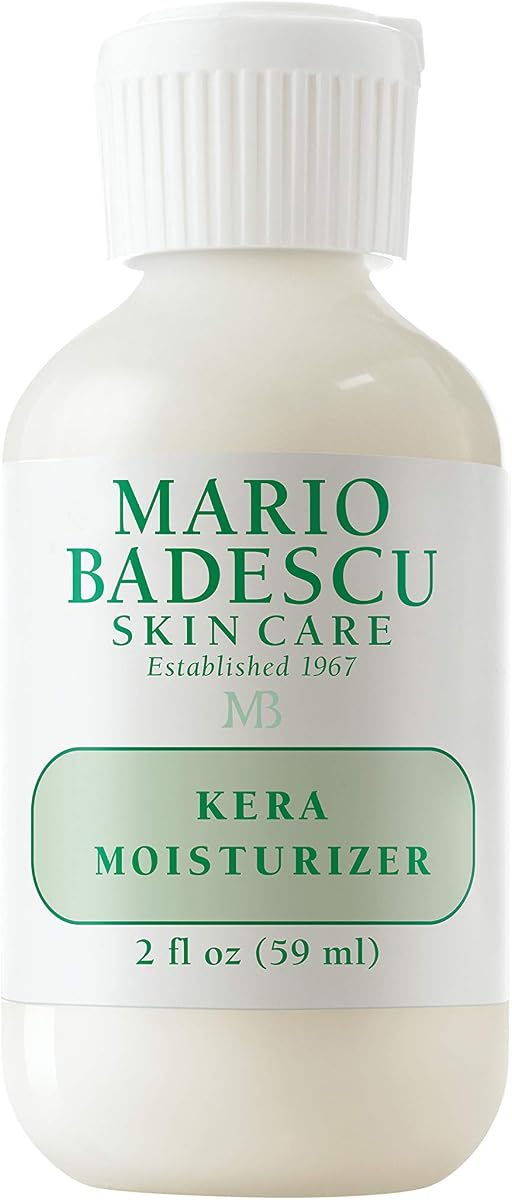 Kera hidratante facial para mujeres y hombres, hidratante facial ideal para piel seca o sensible, crema facial hidratante con extracto de avena y hierba de limón, 2 onzas líquidas