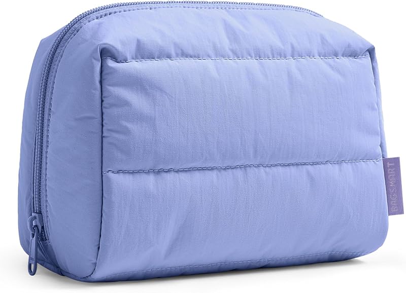 Necessaire pequena BAGSMART com zíper de abertura ampla, acolchoada, Lavender Purple