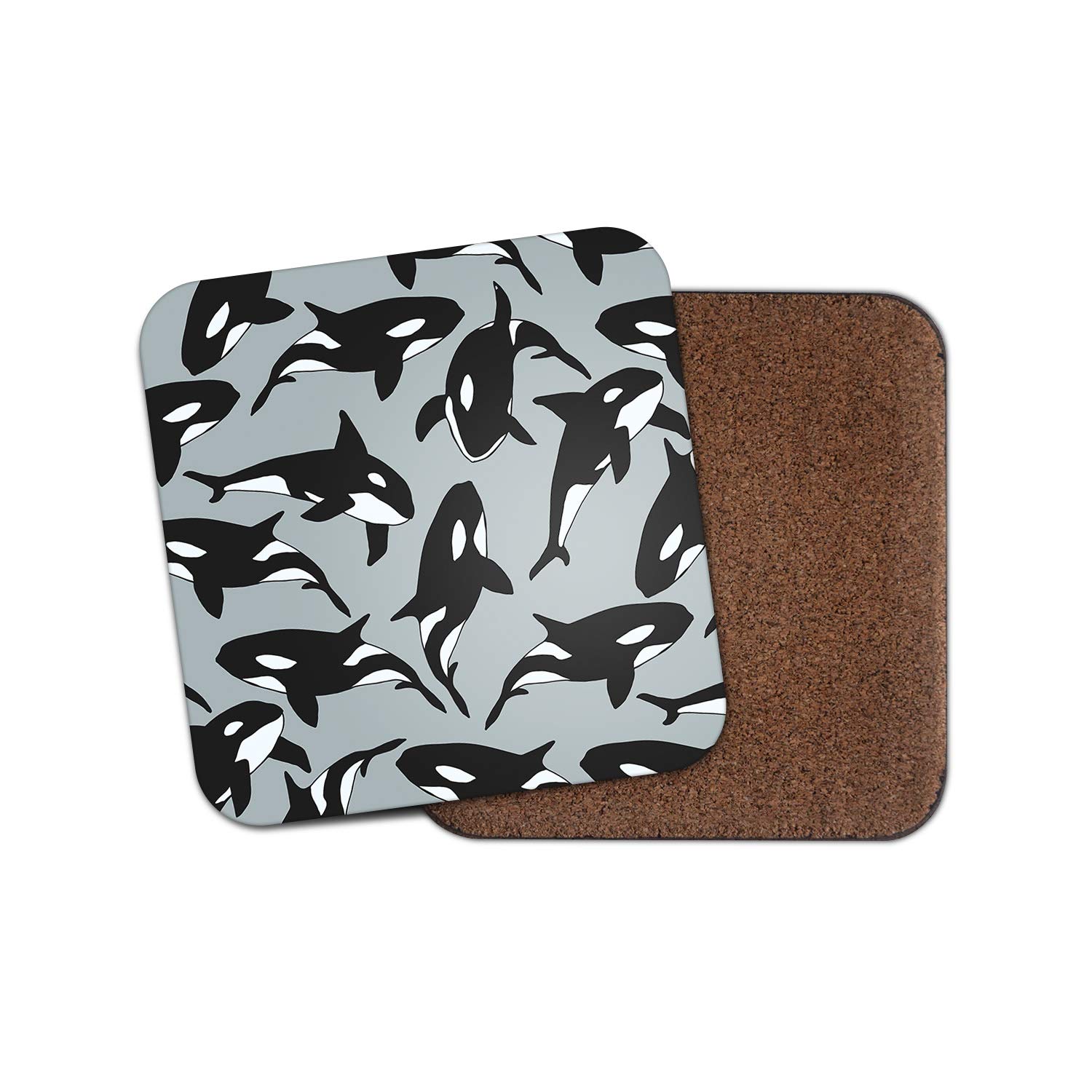 1 x Killer Whale Print Coaster - Orca Ocean Marine Whales Underwater Fun #15945