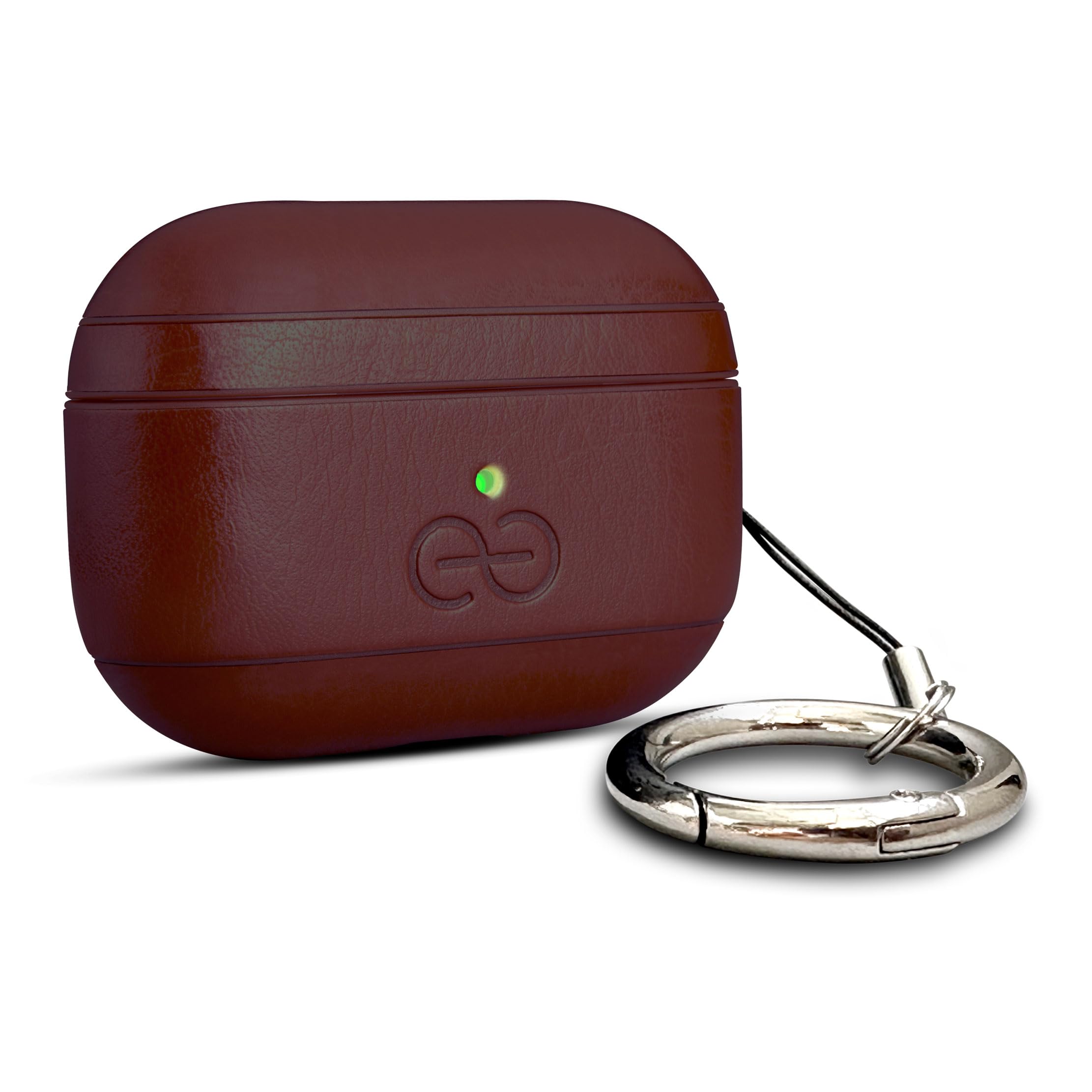 Dreem Om Case Cover with Keychain Clip Compatible with AirPods 4 for Apple AirPods 4th Generation, Vegan Leather AirPod Case for Men & Women, Luxury Earbuds Accessory for iPhone - Caramel — view 93