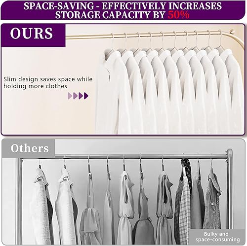 Miniatura 6 de Paquete de 60 perchas de alambre de metal + 5 alfileres para ropa, perchas de alambre de 16.5 pulgadas para camisas de tamaño estándar, trajes,