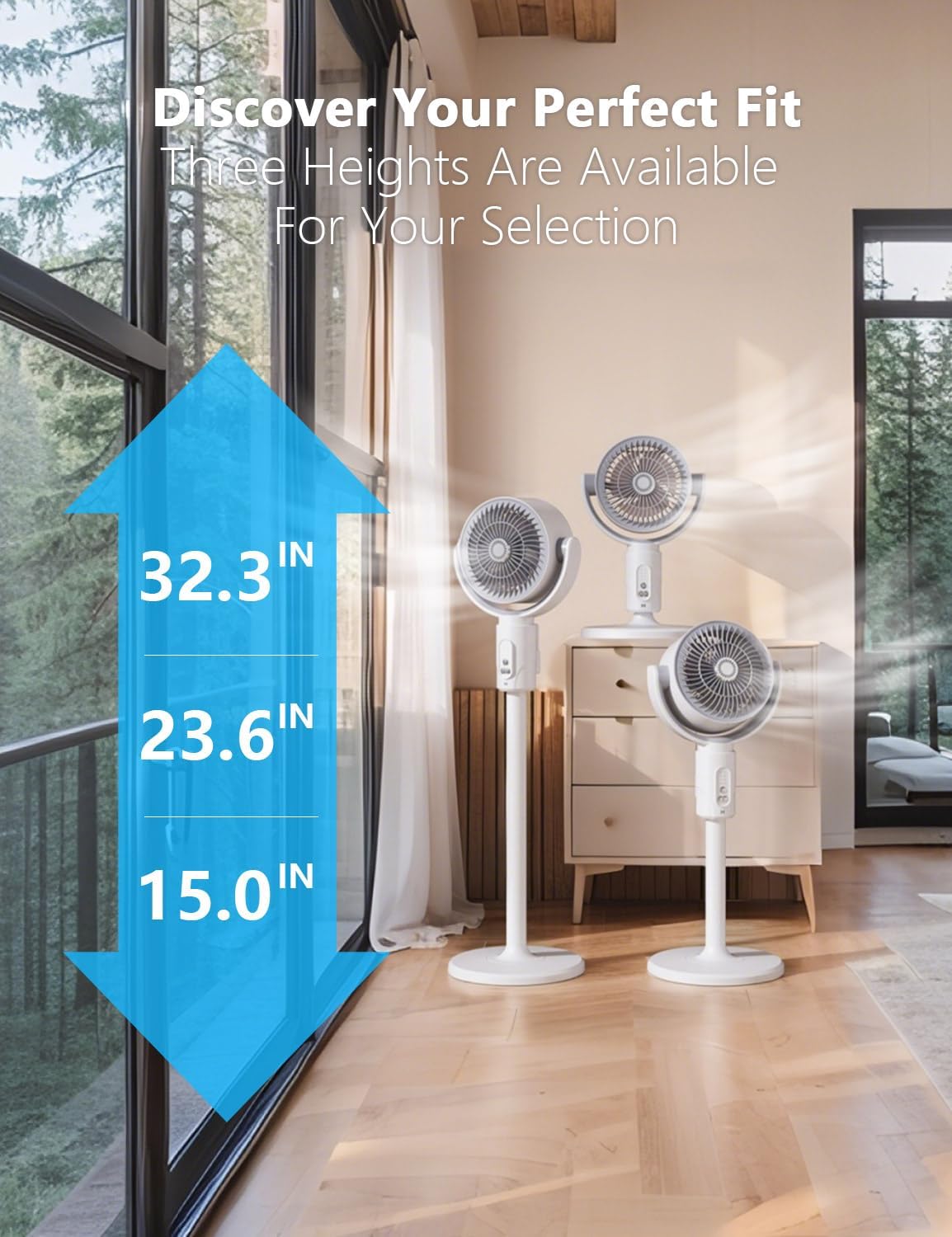 120° Super-Wide Oscillation,Powerful Airflow,5-Speed Adjustable,Home Pedestal Fan,High-Efficiency Cooling,Suitable for Indoor & Outdoor Use fgg