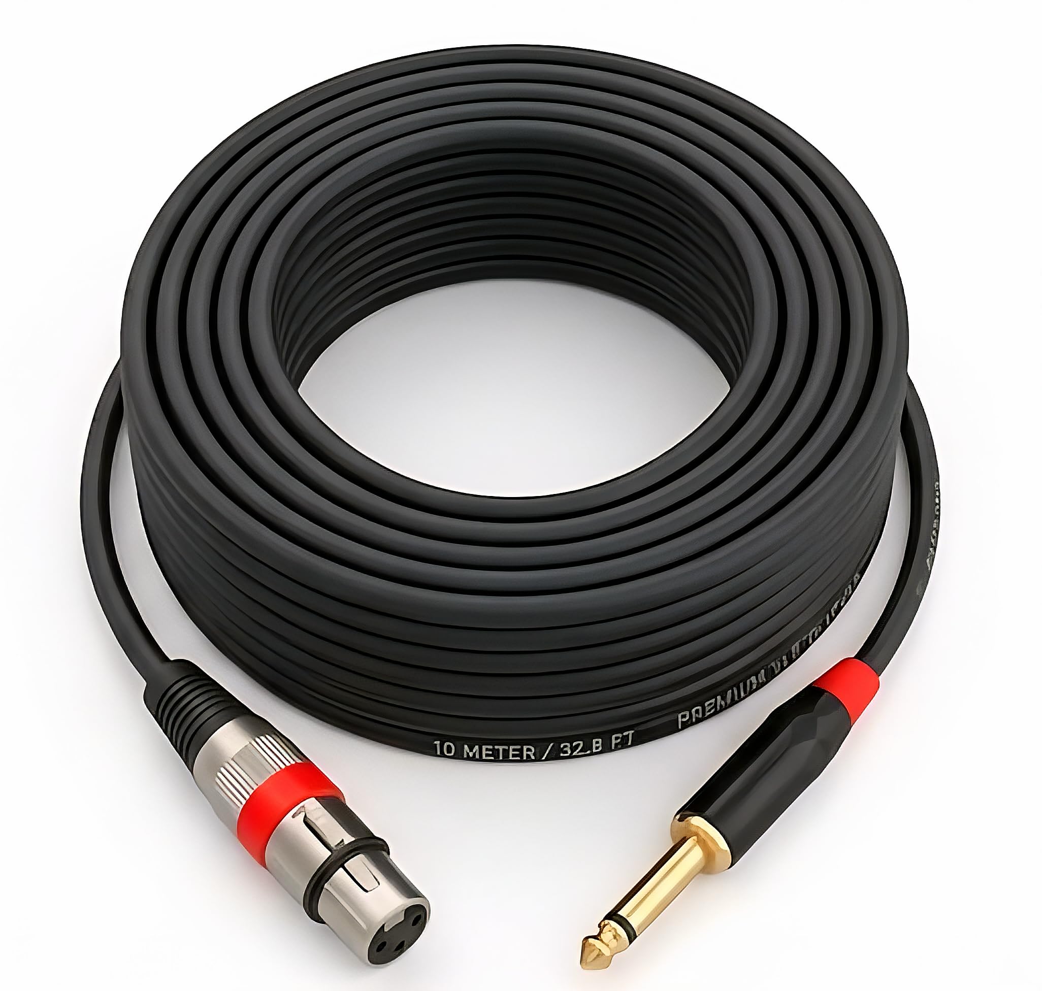 Narayan DJ House Premium XLR Female to 1/4 Inch TRS Male Balanced Audio Cable, 10 Meter, Black, for Microphone & DJ Speaker-image-45