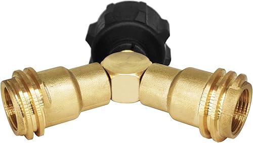 Miniatura 4 de DozyAnt Bifurcador en Y para propano, adaptador conector de latón 100% sólido con 1 macho QCC y 2 hembras QCC para asador, calentador, accesorios a