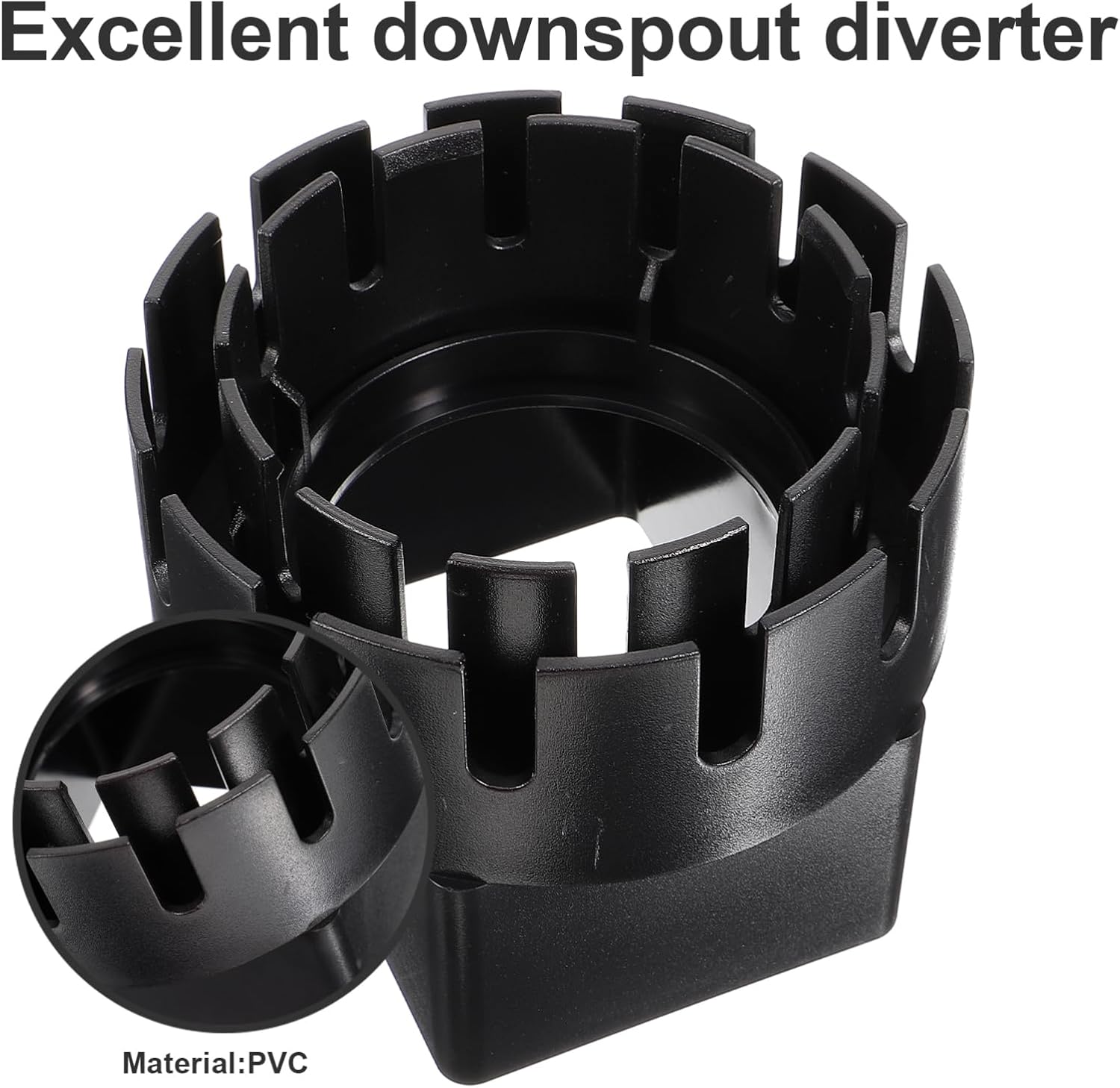 Mikikit 4pcs Downspout Diverter Rain Collection System Lightweight Easy to Install Rainwater Management Rain Diverter Kit for Efficient Water Harvesting