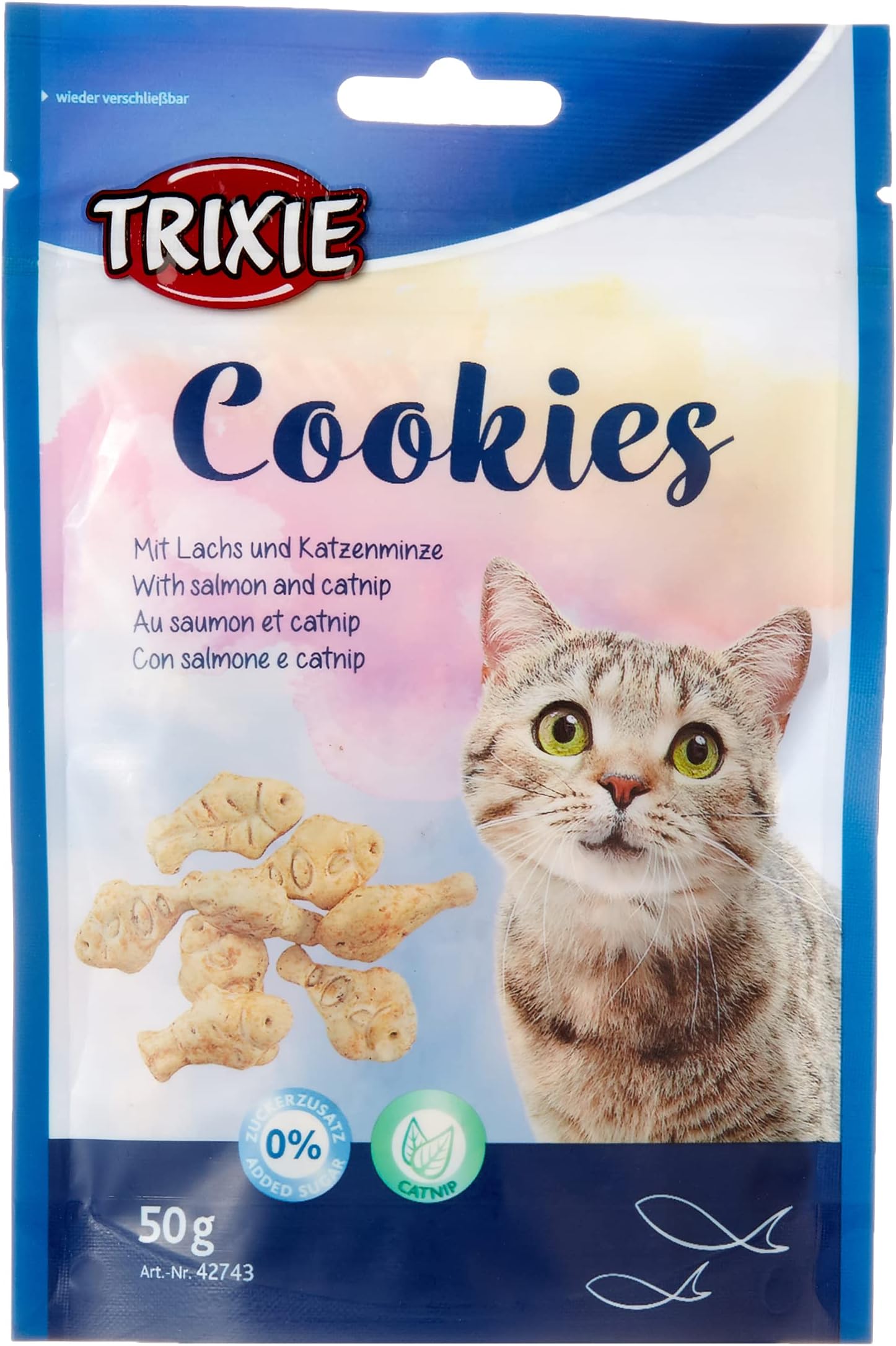 Trixie Cookies with Salmon and Catnip Cat Treats - 50G