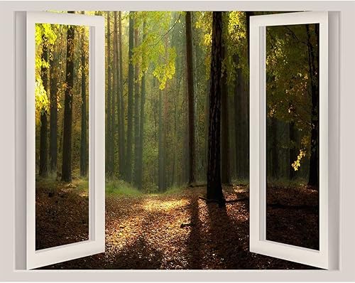 Miniatura 6 de Pegatinas de paisajes de playa de mar y cielo para pelar de cuarto, marco de ventana, cabecero de puerta, mural para dormitorio, 47.3 pulgadas de