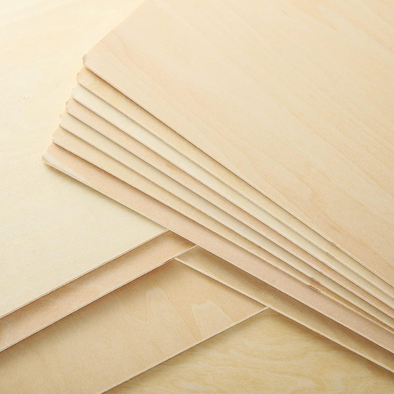 16 Pack Basswood Sheets 12x12 Inch - 3mm Thick Unfinished Wood For Crafts & DIY