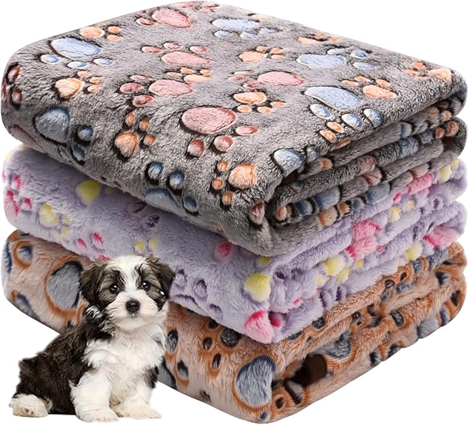 Awaytail 1 Pack 3 Blankets for Small Dogs,Puppy Blankets,Pet Blankets