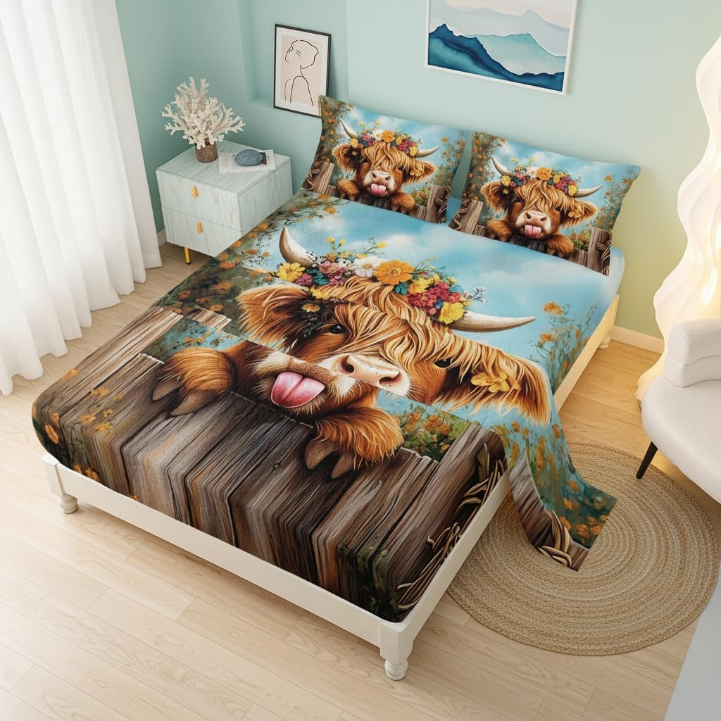 AILONEN Kawaii Capybara Fitted Sheet Set Twin Size, Boys Girls Cartoon Cute Capybara Bedding Set for Kids Teens,Grass Green Bed Sheet Set,4Pcs,1 Flat Sheet + 1 Fitted Sheet + 2 Pillowcases