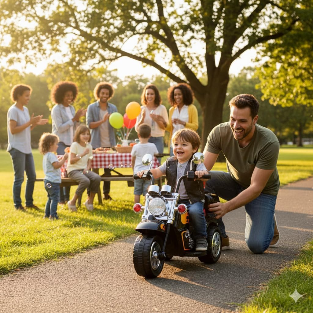 Domni - Kids Electric Motorcycle With 6v Black Sound Domni