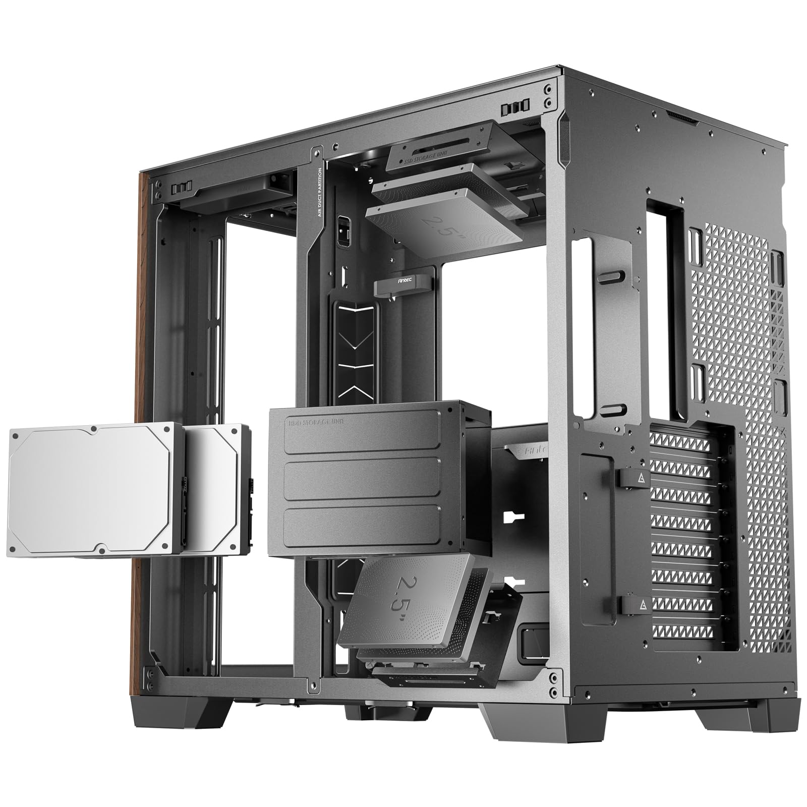 Antec C8 Midi-Tower, Tempered Glass - wood
