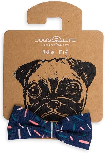 Dog's Life Sprinkles of Life Bow Tie, Small, 03 Navy