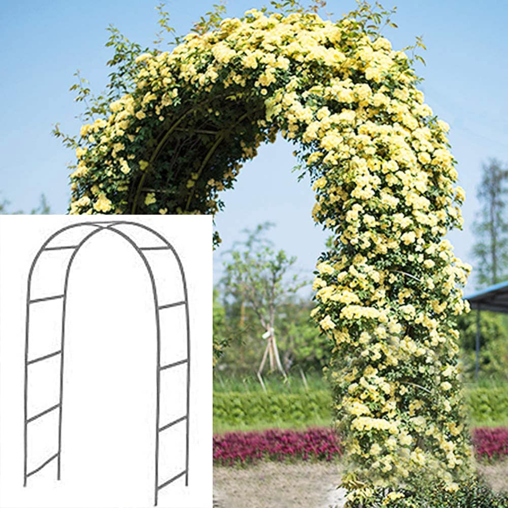 2PCS Wedding Garden Arch Stand,7.9Ft Metal Outdoor Indoor Garden Arbors Stand for Climbing Plant Wedding Christmas Party Decoration (Green-2PCS)