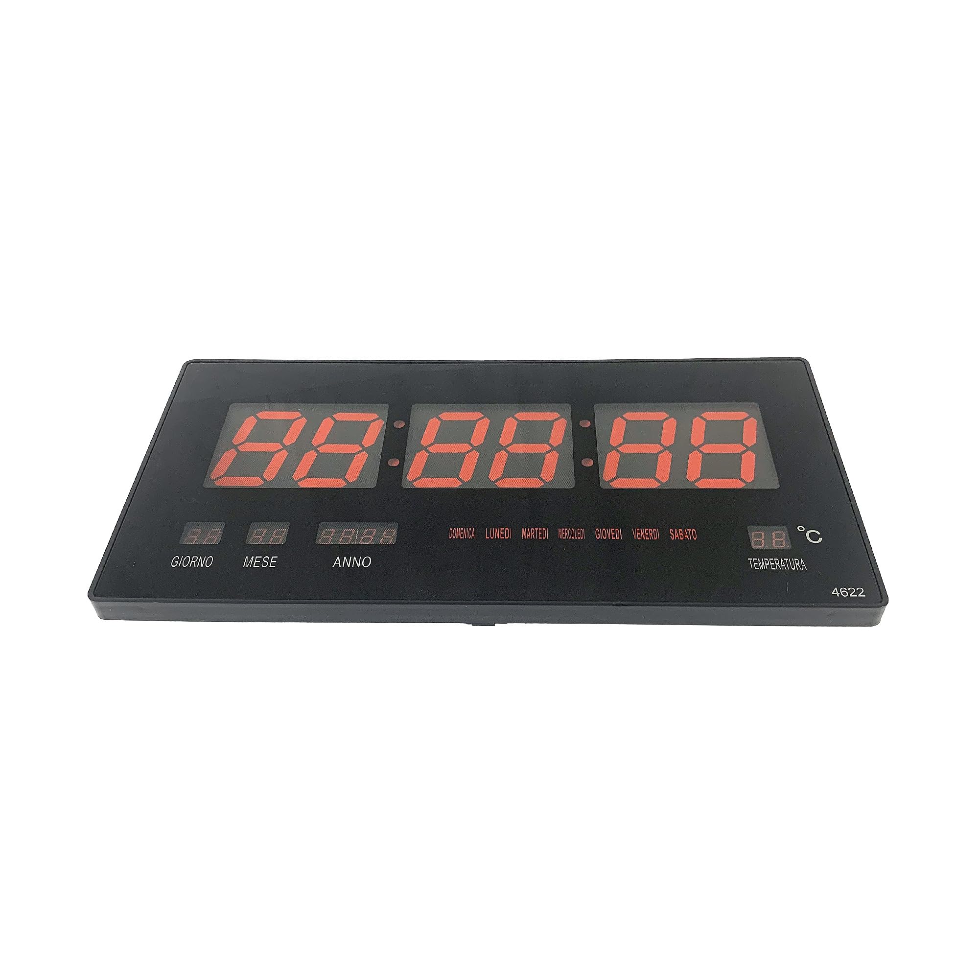 TEMPO DI SALDI Orologio Digitale A Led Da Parete Con Datario E Termostato Slim Data Temperatura