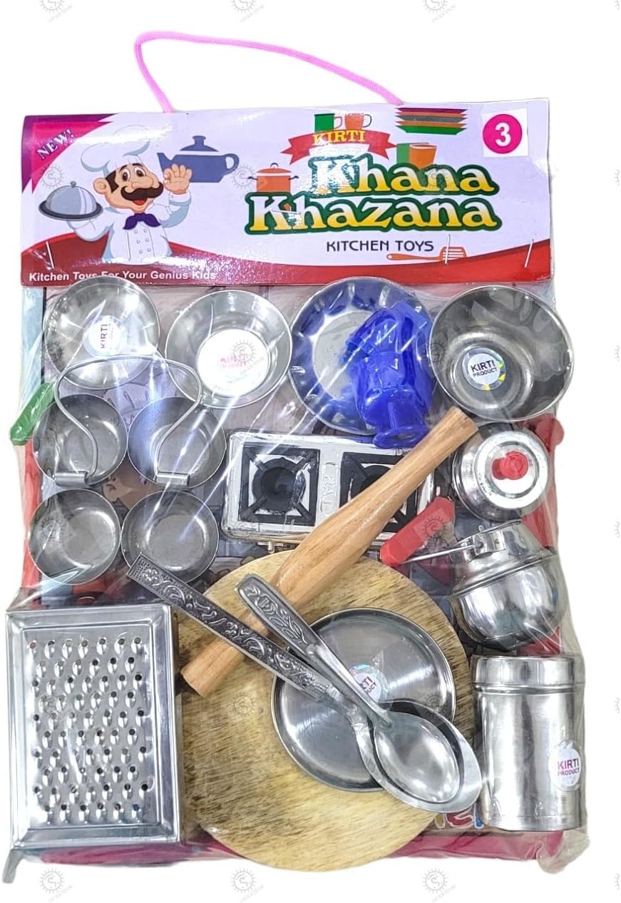 Buy SHAKTISM Steel Kitchen Set Toys for Kids, Role Playing Kitchen Set