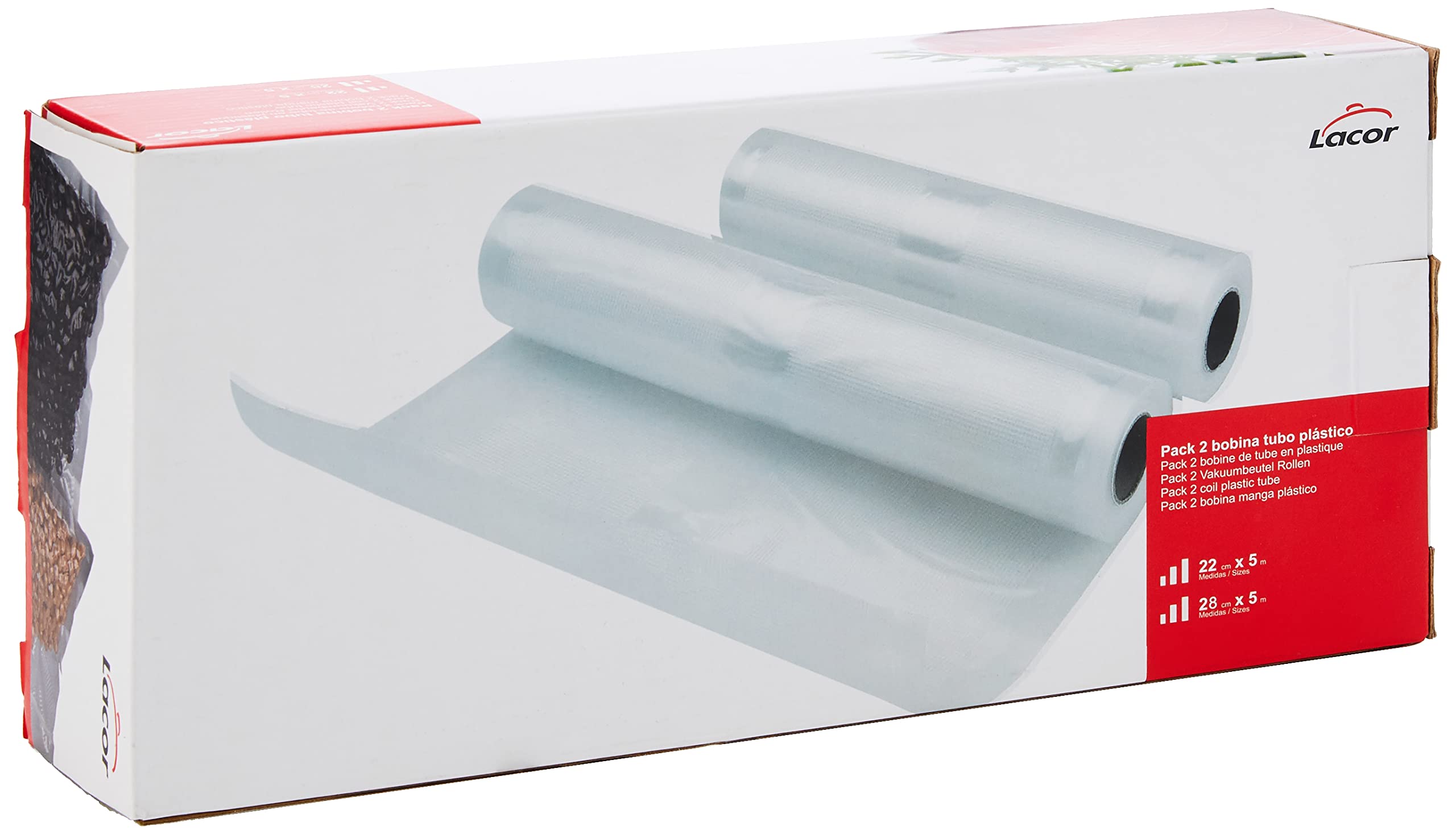 Lacor 69050 Appareil de mise sous vide Home 110W & 69052 Bobines de Tube en Plastique, 2 Pièce
