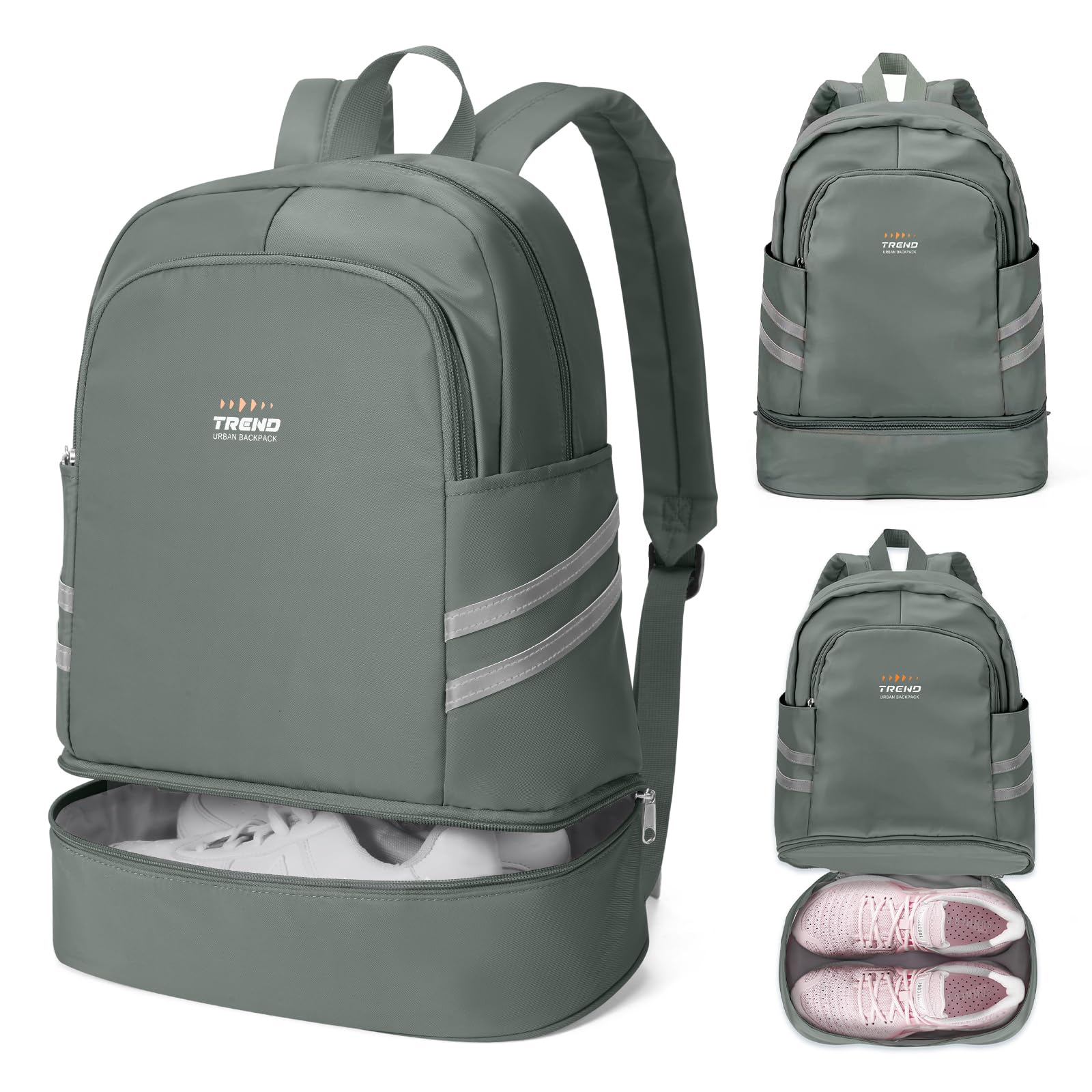 coofay Gym Backpack For Women Waterproof Backpack With Shoe Compartment Lightweight Travel Backpack Sports Backpacks Small Gym Bag