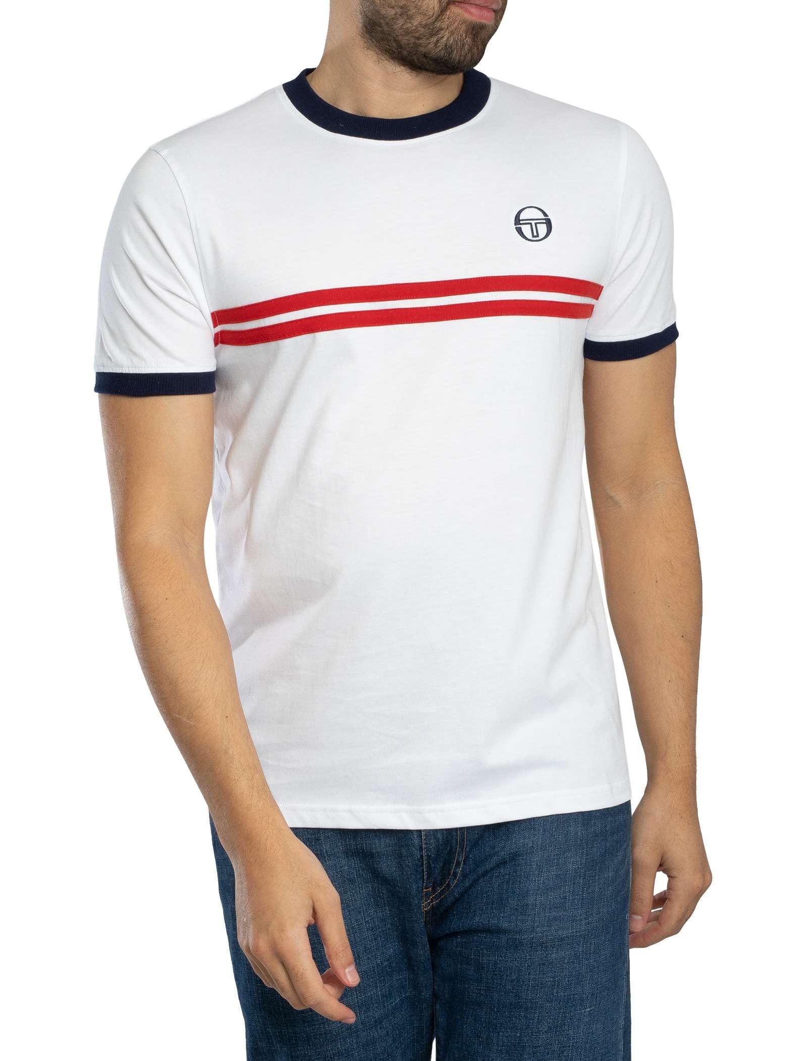 Sergio Tacchini Men's White Supermac T-Shirt