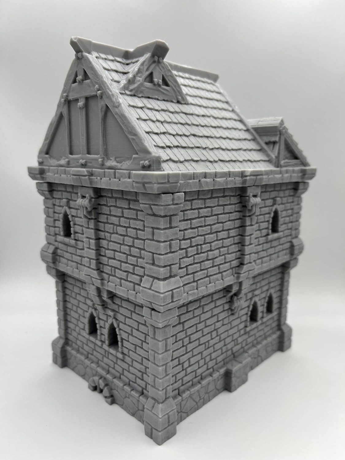 Tabletop Miniature Medieval Castle Building Terrains Compatible with D&D - 28mm Scale Scenery with Medieval Architecture Style, Collectible Dioramas, Paintable, by HAUTICO Gift for Hobby Enthusiasts