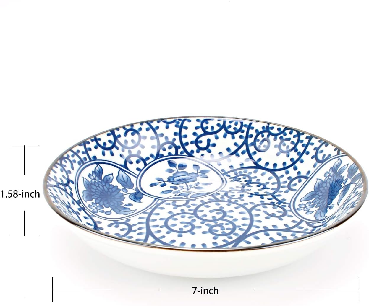 Best Cyber Deals 🔥 YALONG 7 inch Ceramic Shallow Bowls Porcelain Asian Plate Set Assorted Motifs Floral Blue Plates Serving Dinner Bread Butter Dinner Appetizer Salad Dessert Snack Microwave & Dishwasher Safe Black Friday - 80% OFF YALONG 7 inch Ceramic Shallow Bowls Porcelain Asian Plate Set Assorted Motifs Floral Blue Plates Serving Dinner Bread Butter Dinner Appetizer Salad Dessert Snack Microwave & Dishwasher Safe