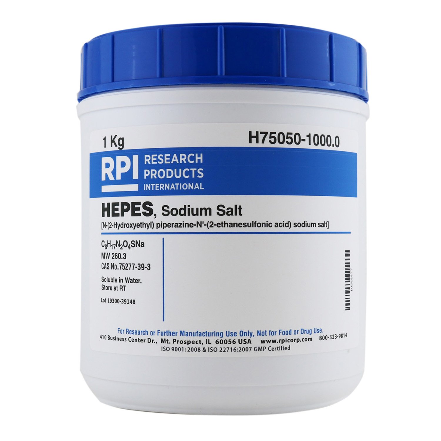 HEPES, Sodium Salt [N-(2-Hydroxyethyl) piperazine-N'-(2-ethanesulfonic Acid)], 1 Kilogram