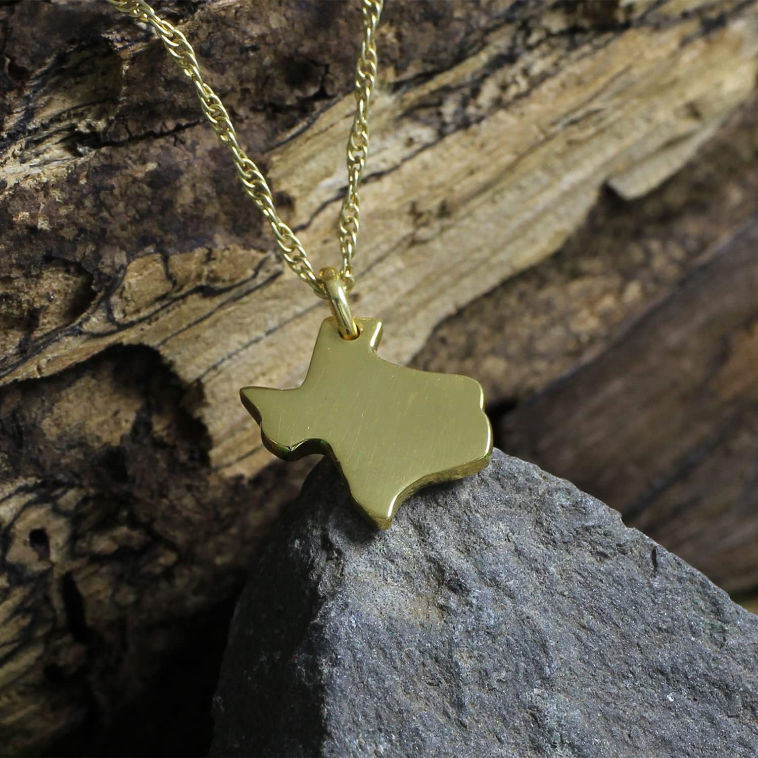 AFFY State Sign US Texas Charm Pendant Necklace in 14K Gold Over Sterling Silver - Image 3