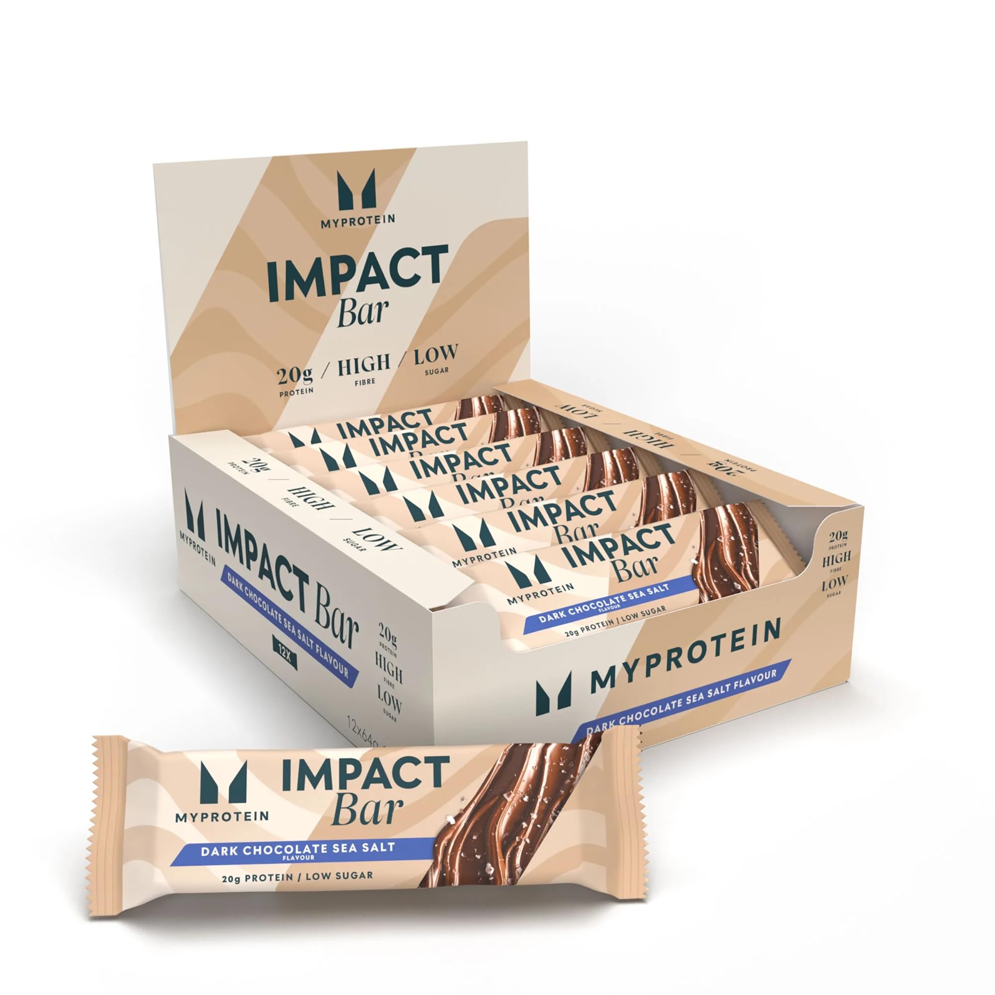 MyProtein Impact Dark Chocolate Sea salt 12x64g (768g