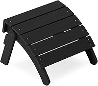 Vista 25 de YEFU Adirondack - Otomana para patio, reposapiés Adirondack, reposapiés plegable Adirondack para exteriores, porche, patio trasero, jardín, fogatas