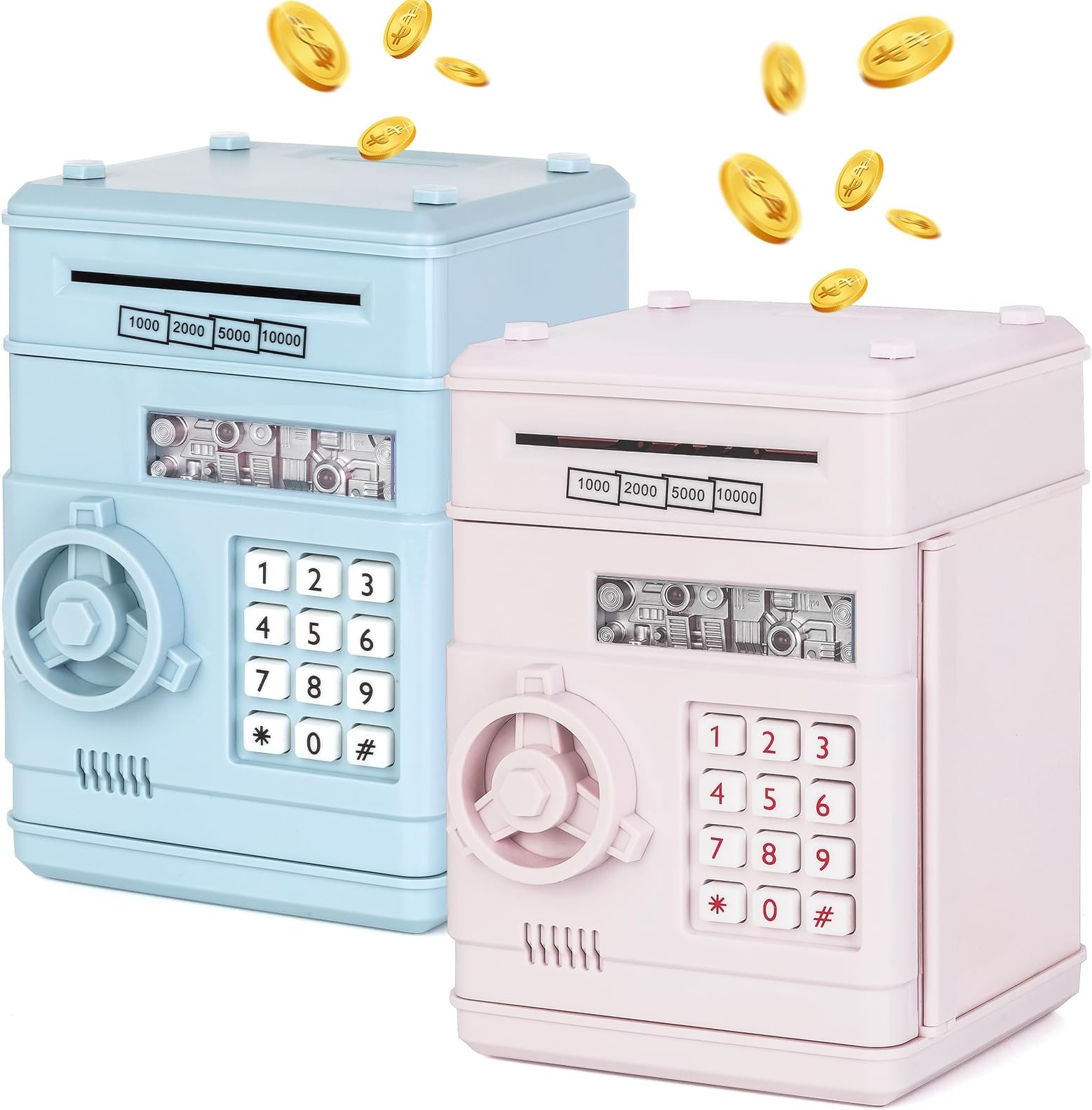 RefasyPiggy Bank for Kids,Boy Toys Electronic ATM Bank Password Money Saving Box for Children Ages 8-13 Kids Piggy Bank Birthday Xmas Gifts for Boys Girls