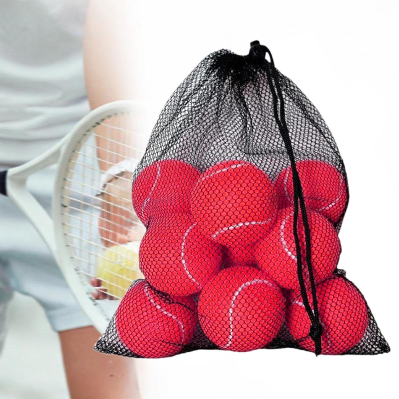 Gralara 12 Stück Tennisbälle Übungsbälle Trainingsbälle Gummibälle mit Filz Elastisch für Erwachsene Kinder für Training Tennisspielen Sportübungen Freizeitsp