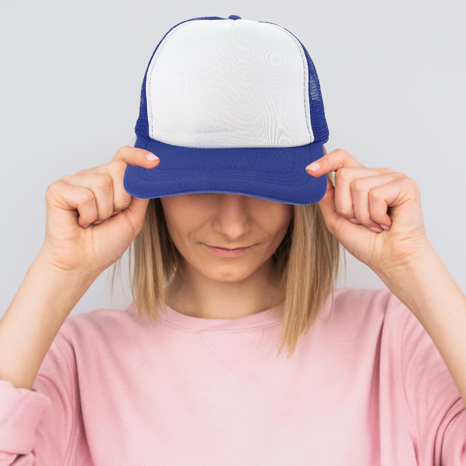 GLEAVI 10Pezzi Cappelli Vuoti Estivi in Poliestere Sublimazione Berretti Baseball DIY Trasferimento Termico per Uomo Donna Campeggio Pesca