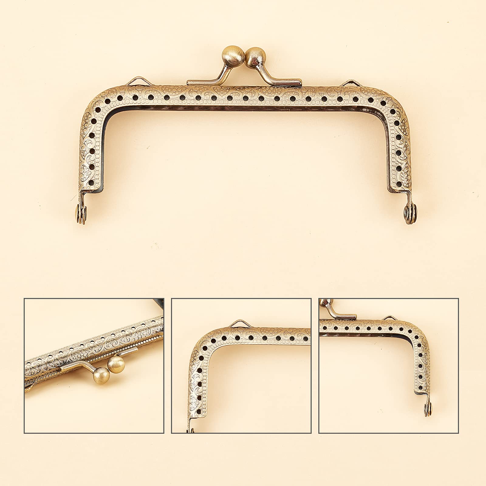 6 Cadres Fermoirs De Bourse Vintage PH PandaHall 8,5 Cm - Métal Pour Sacs Et Porte-Monnaie