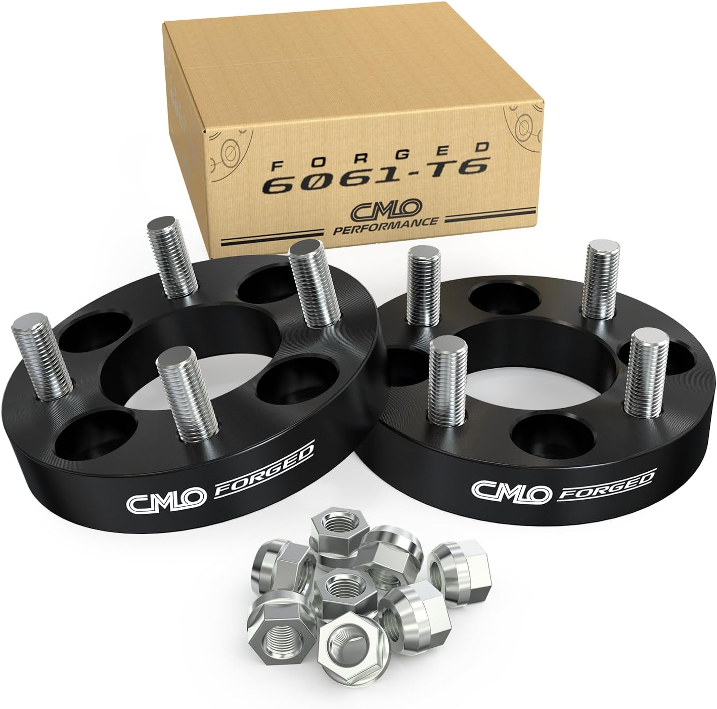 4x108 Forged Wheel Spacers Black 25mm (1inch) Compatible For Ford Contour 1995-2000, Escort 1981-1989, Focus 2000-2007, Tempo 1984-1994, Compatible Cougar 1980-1985 1999-2002 (2pc 73.1mm M12x1.5)