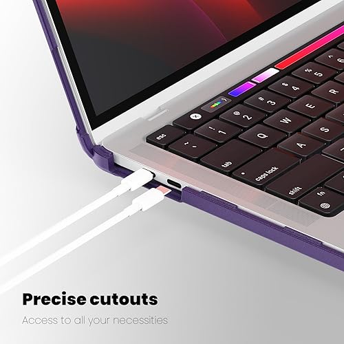 Miniatura 6 de DTangLsm Funda protectora rígida de plástico resistente para MacBook Pro de 13 pulgadas 2024 2023-2016 M2 M1 A2338 A2289 A2251 A2159 A1989 A1706