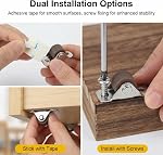 8 Pack 1/2 Inch Mini Fixed Caster Wheels, Non-Swivel Low Profile Rigid Casters, Silent Rubber Little Sticky Wheels for Furniture, Countertop Appliances, Sliding Trays, DIY Small Projects