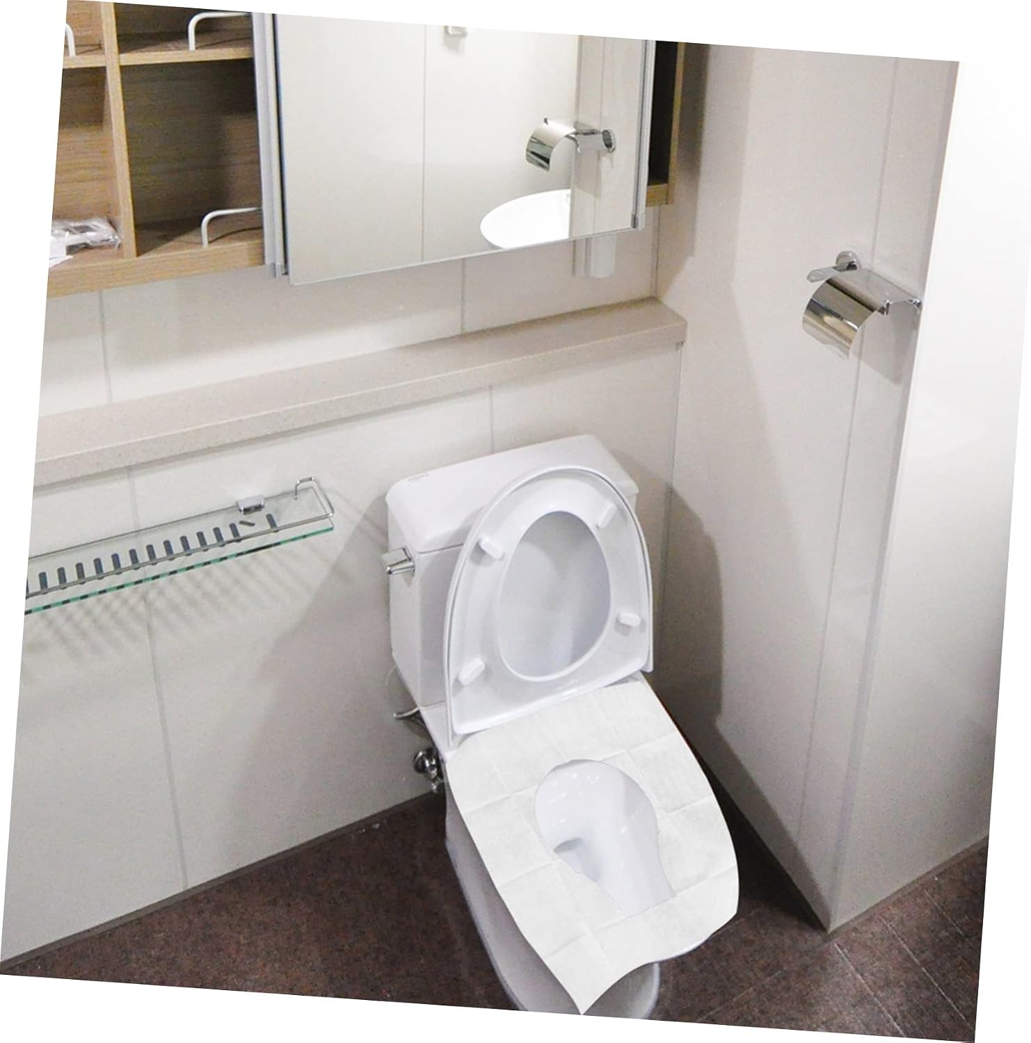 100pcs Hotel Toilet Cushion Disposable Seat Covers Padded Toilet Paper Pad Seat Accessory