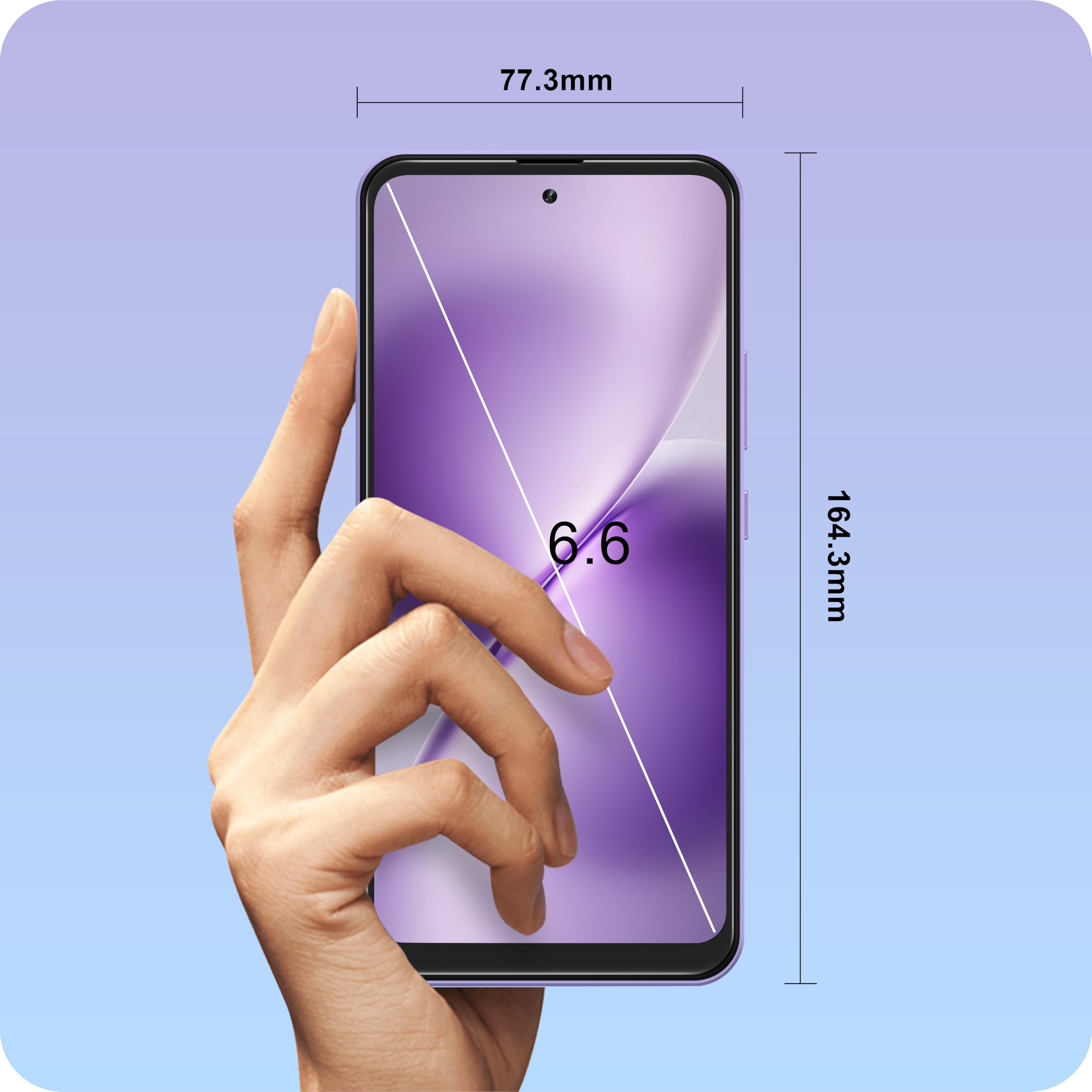A1 | 4G | Telefono Android | Schermo da 6,6 pollici | Telefoni sbloccati con faccia | Sbloccato per T-Mobile | Android 14 da 32 GB | Telefono cellulare RAM da 3 GB | Dual SIM Octa-Core | 2025
